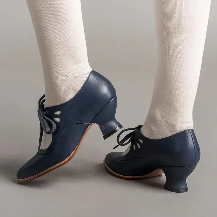 Lilly™ | Elegant Vintage Leather Heels