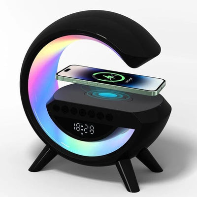SonicVibes 3-in-1 Bluetooth Speaker, Wireless Charger & Digital Clock