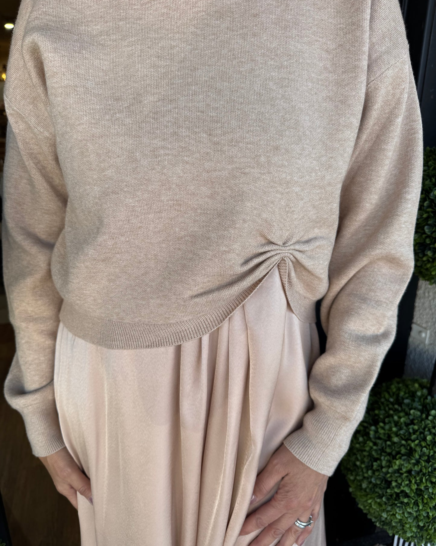 Twist Front Layered Dress