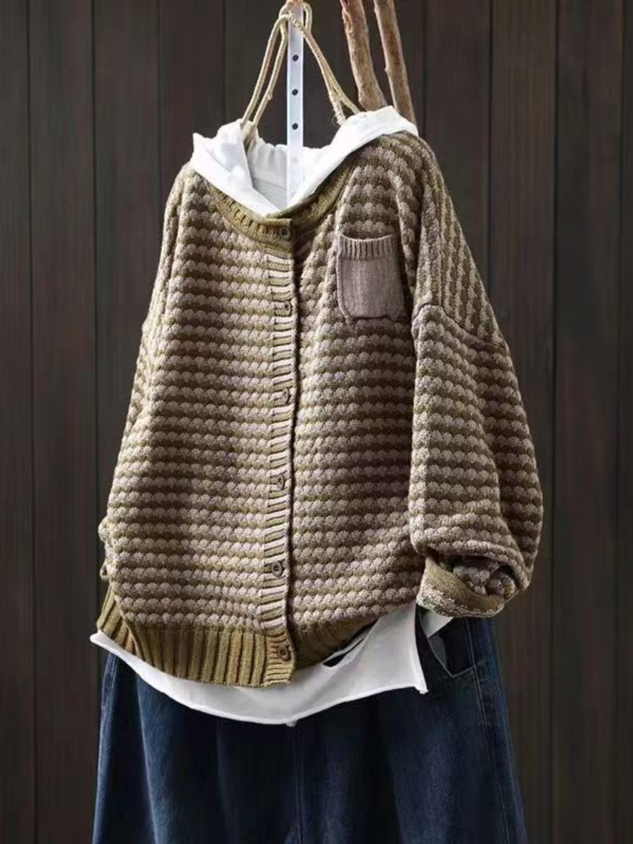 SELIORA | TEXTURED KNIT CARDIGAN
