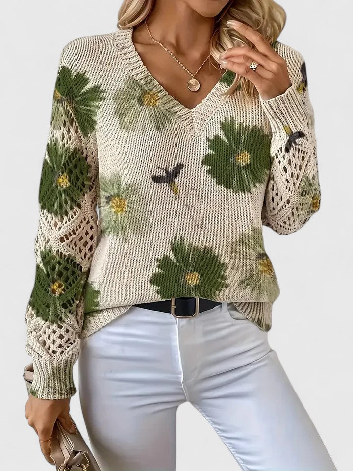 Tristana™ | Elegant Floral Sweater