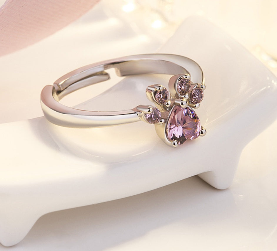 Rose Gold Paw Jewelry Set –