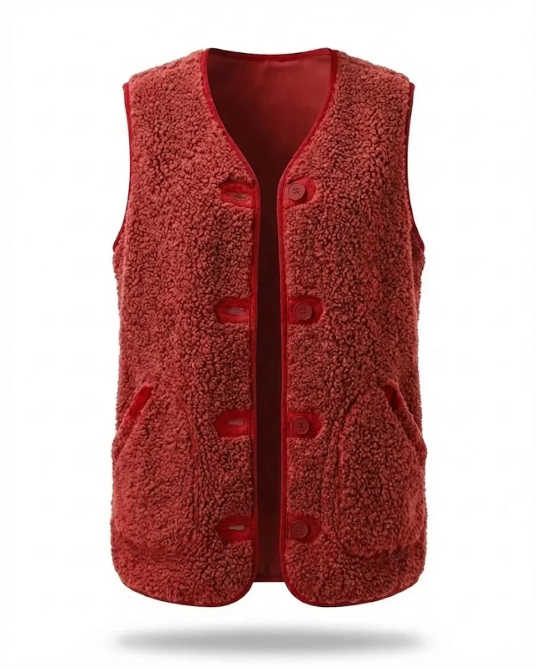 Ella™ | Teddy sherpa fleece button-front jacket