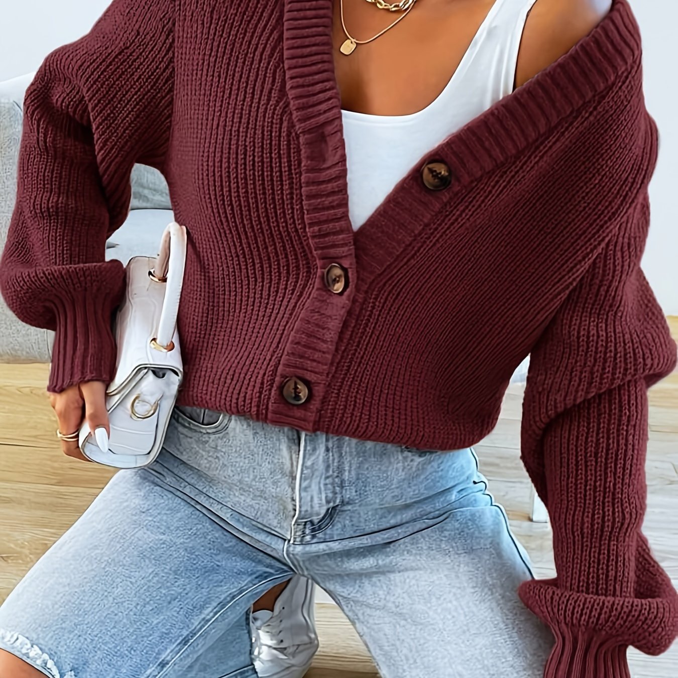 Annabelle™ | Soft Emerald Cardigan, Casual Elegance