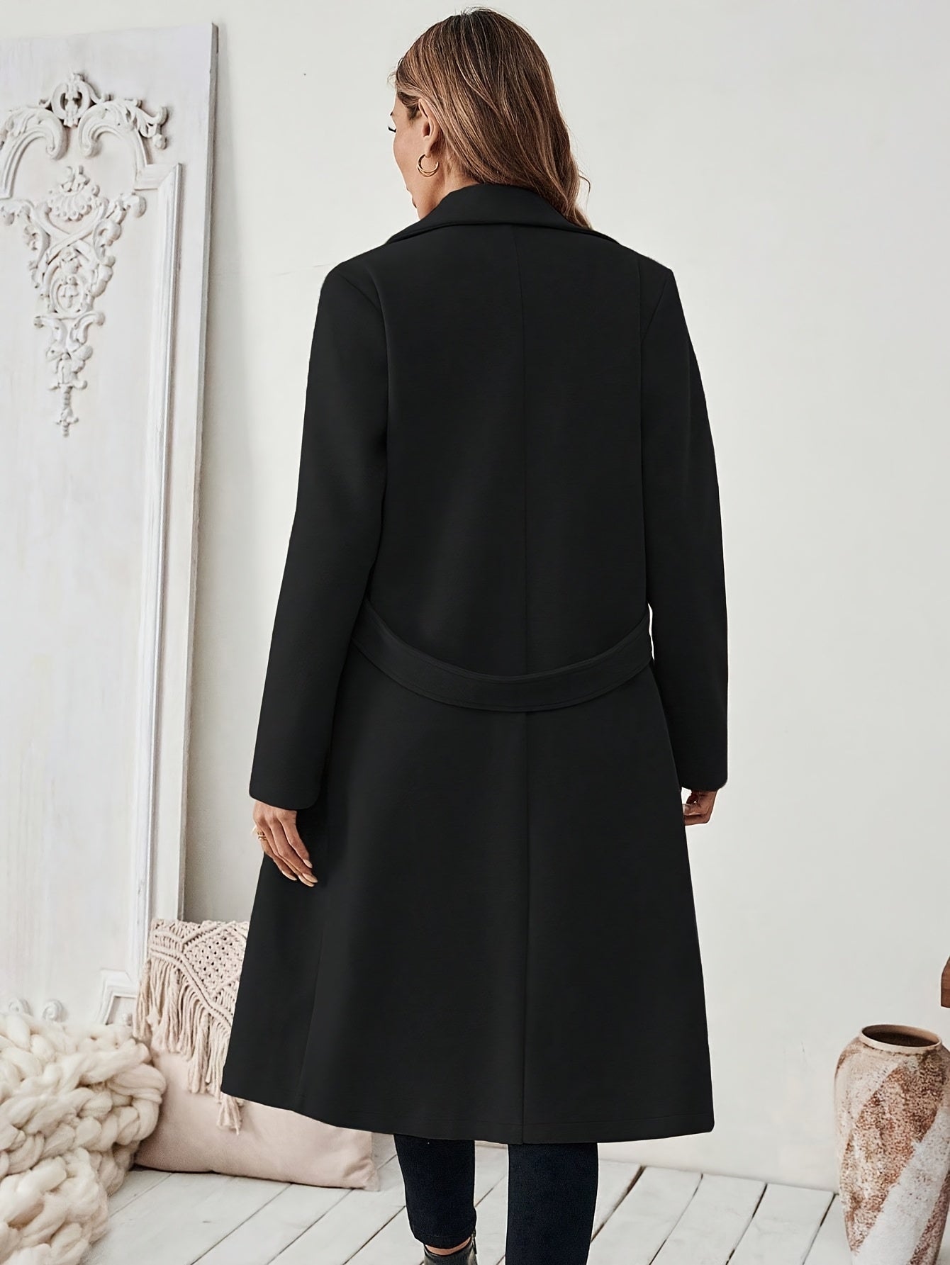 Mery™ | Notched-Lapel Button-Tab Tailored Coat