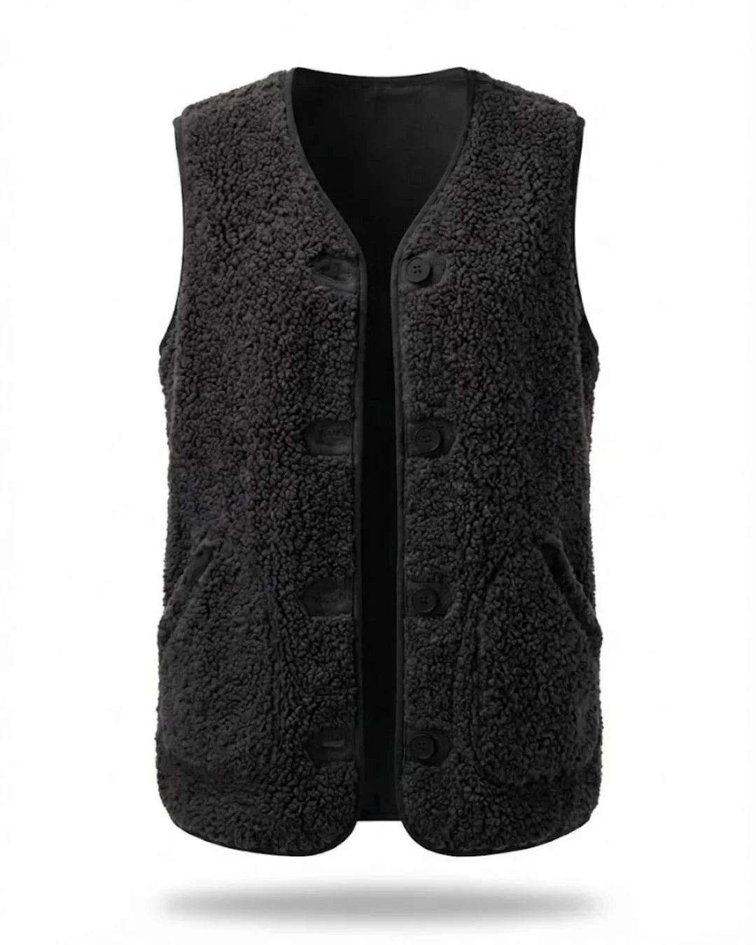 Ella™ | Teddy sherpa fleece button-front jacket