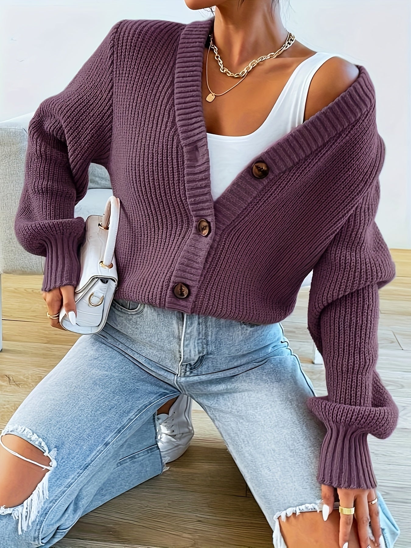 Annabelle™ | Soft Emerald Cardigan, Casual Elegance