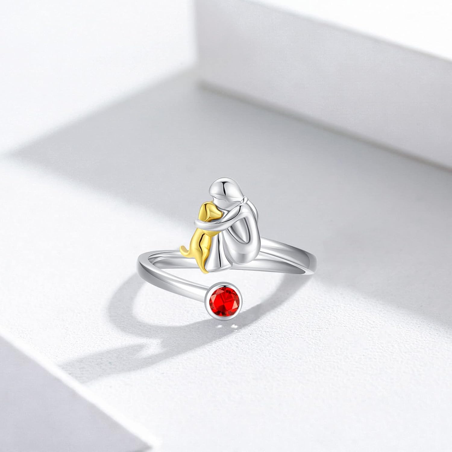 Dog & Girl Ring – Adjustable and Symbolic