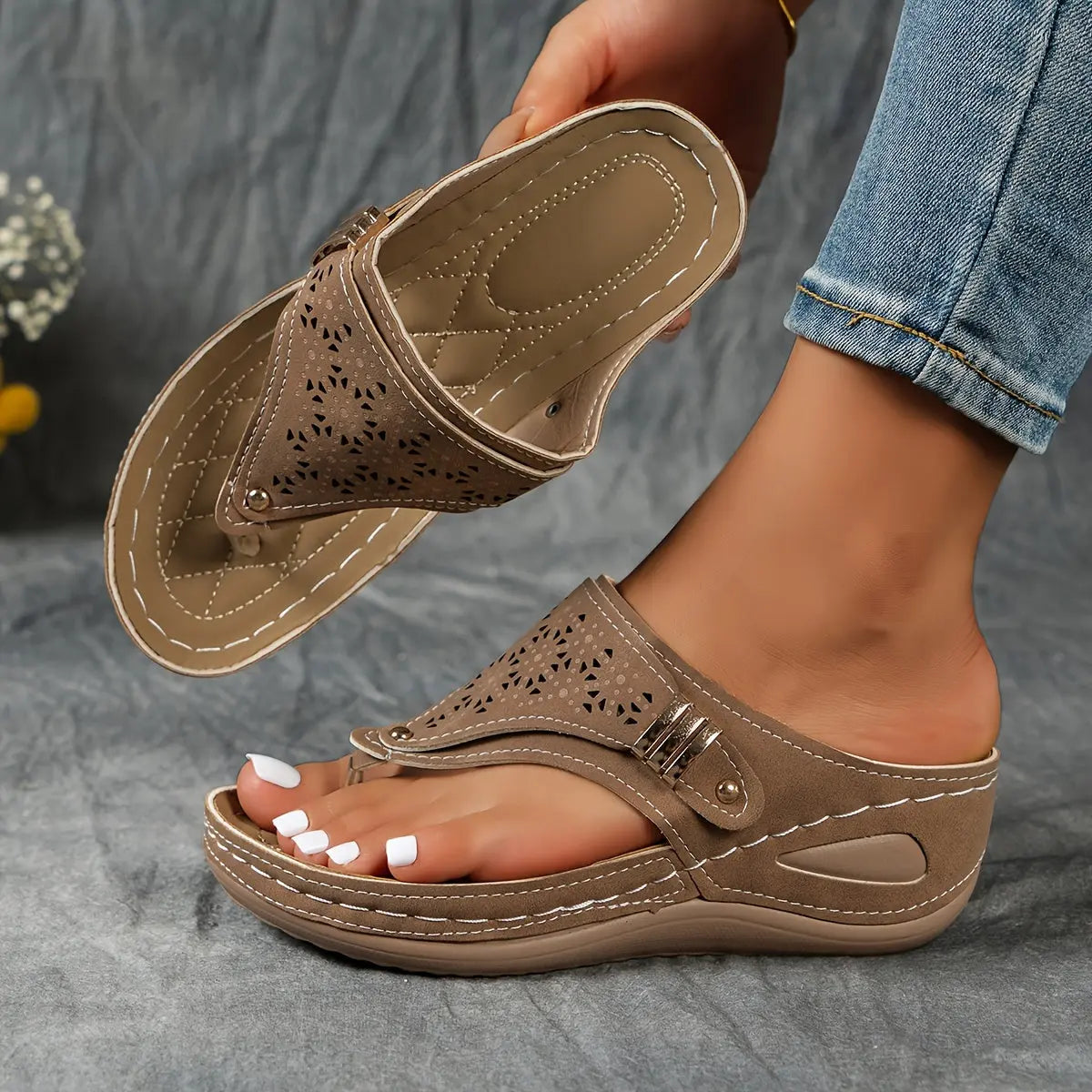 Élodie – Wedge Toe Sandals for Women