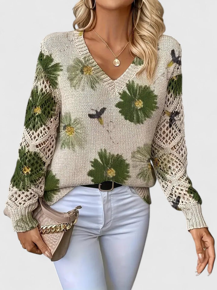 Tristana™ | Elegant Floral Sweater