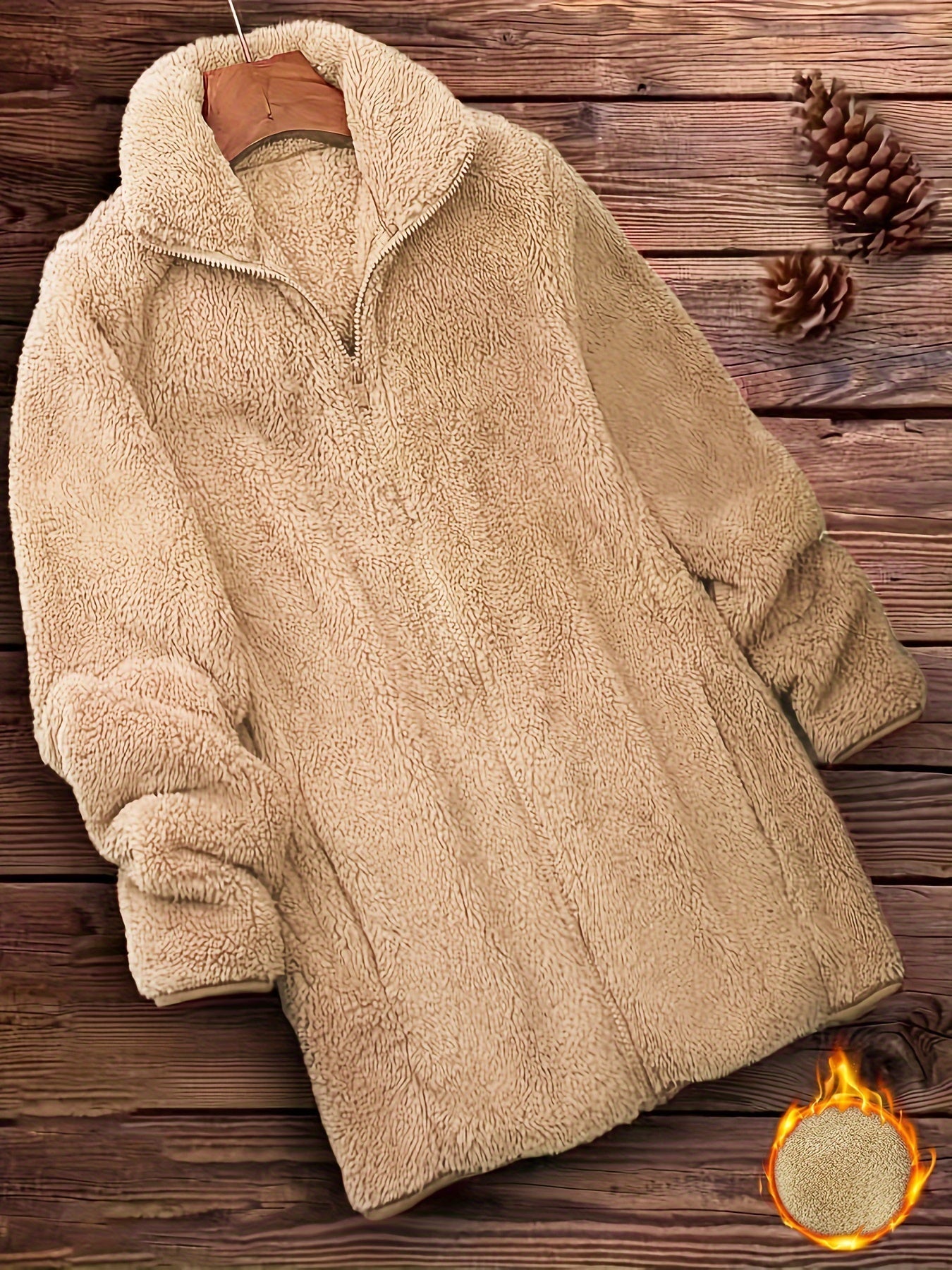 Yara™ | Elegant Zip-Up Fleece Coat