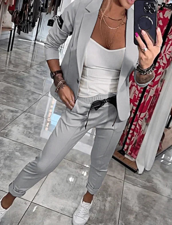 Tracy™ | Blazer Set and Fluid Pants