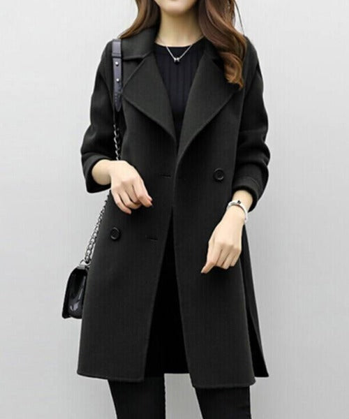 Roxana™ | Oversized Lapel Double-Breasted Tailored Coat