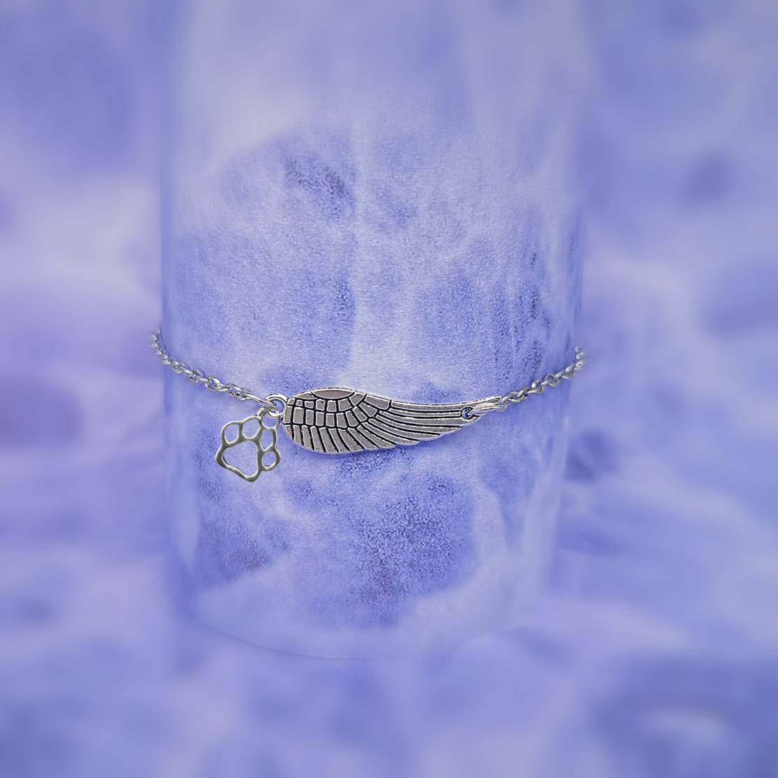 Memorial Bracelet with Angel Wing