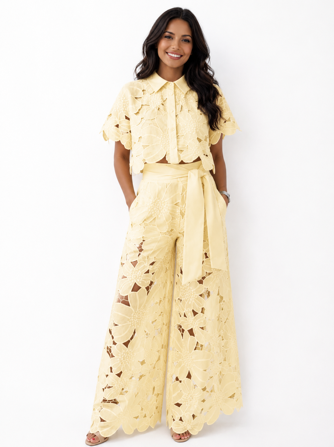 Eva | Elegant Lace Two-Piece Set