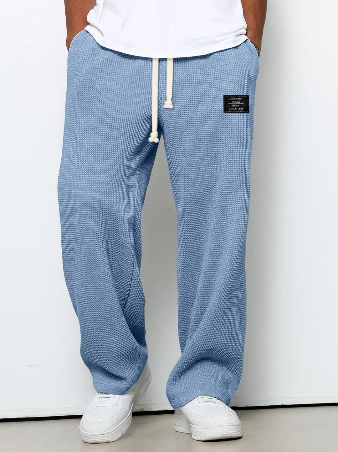 Lorenzo | Wide-Leg Honeycomb Trousers
