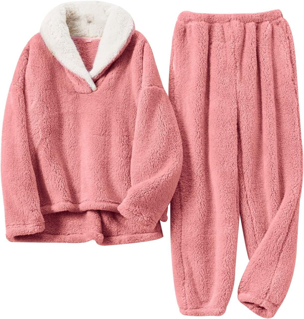 Tiny™ | Sherpa-collar fleece loungewear set