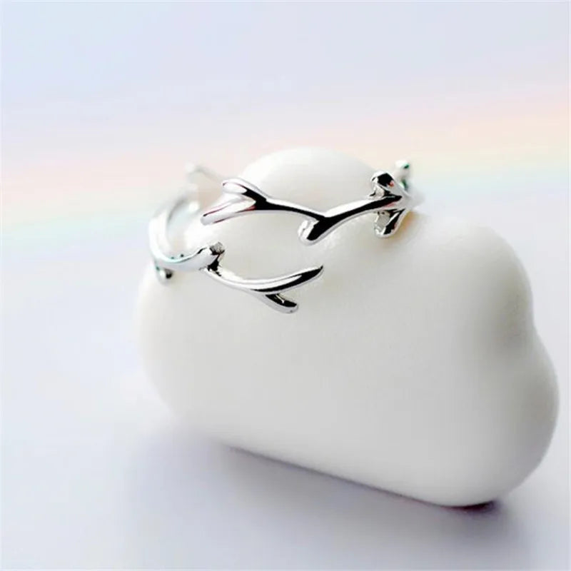 Silver tone Branch Ring
