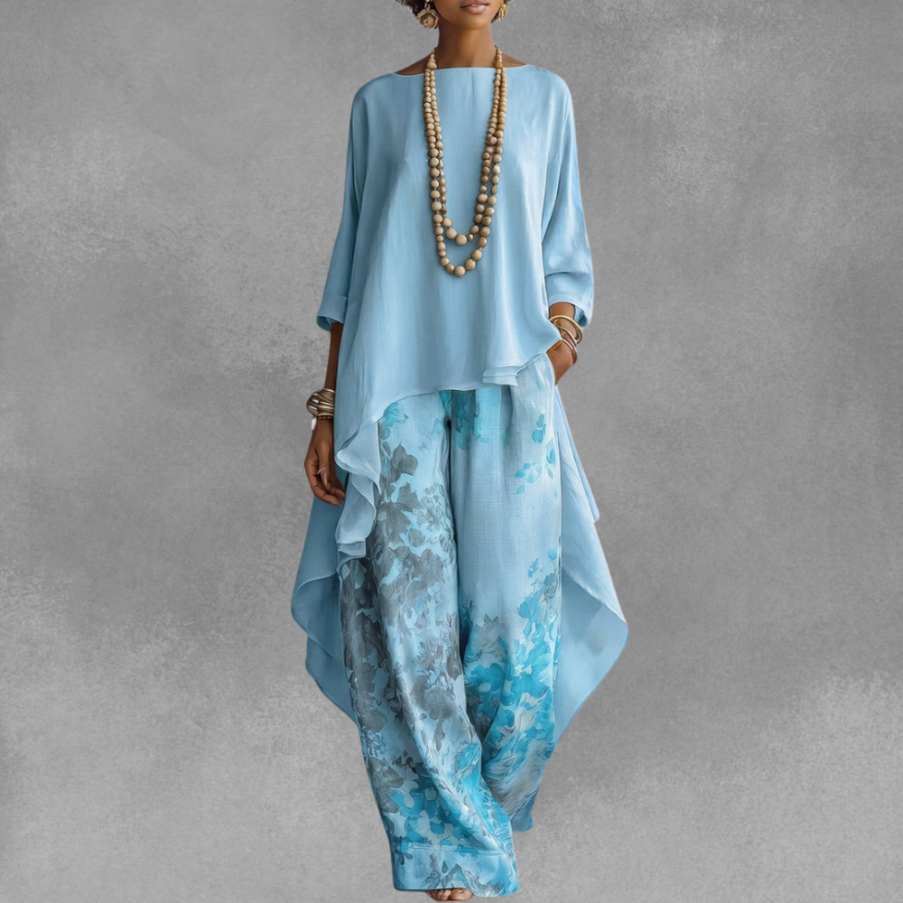 Bianca | Elegant Fluid Asymmetric Two-Piece Set