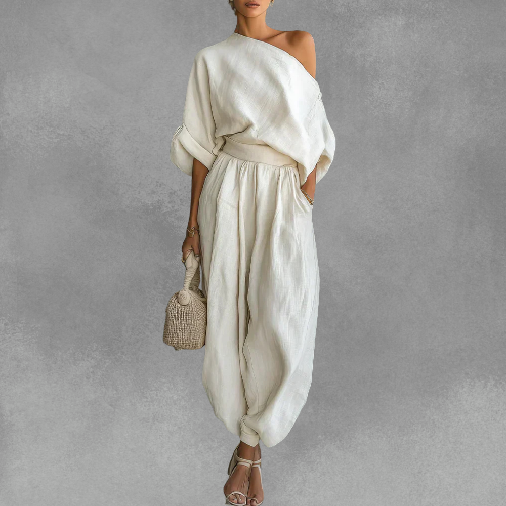 Francesca | Elegant One-Shoulder Two-Piece Set