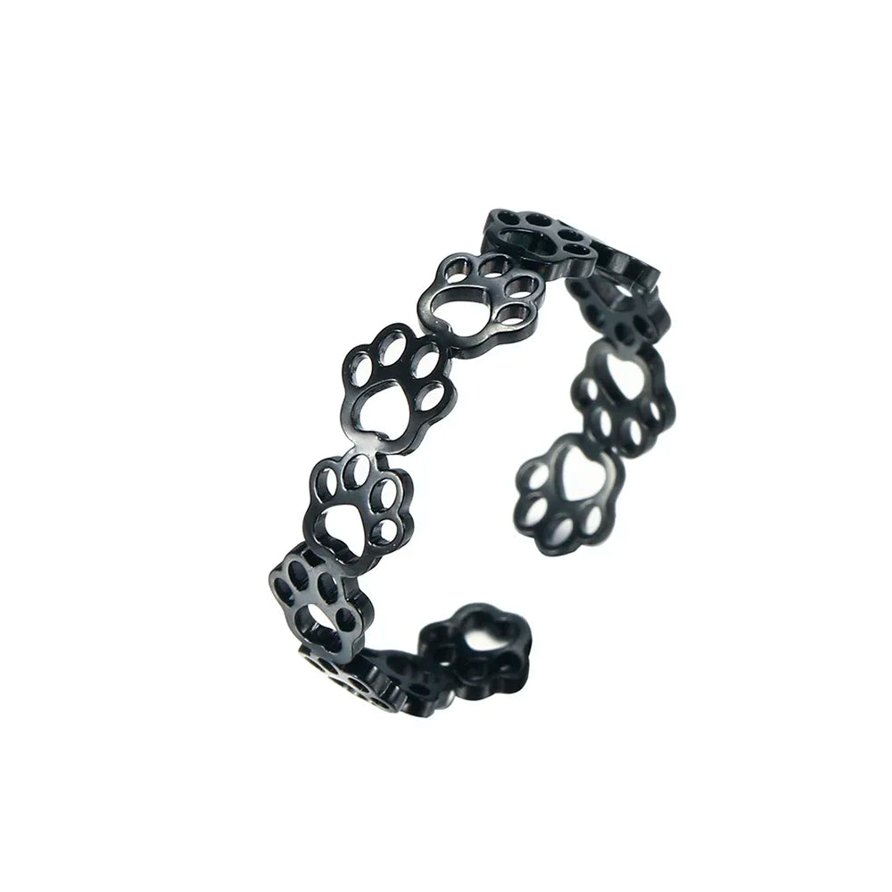 Adjustable Paw Print Ring