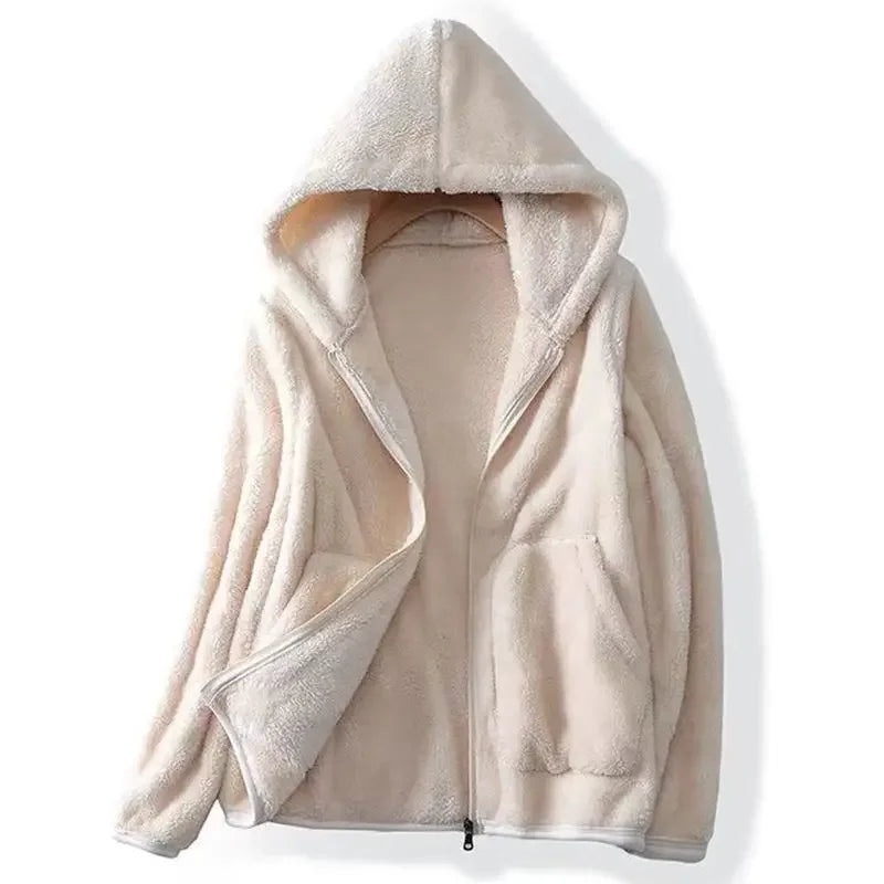 Francesca™ | Teddy fleece hooded zip jacket