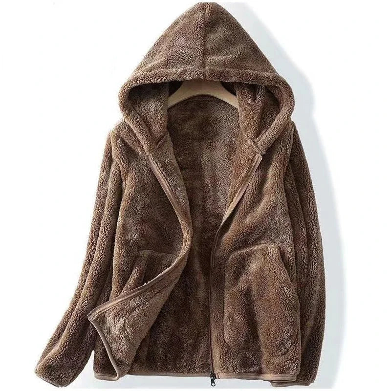 Francesca™ | Teddy fleece hooded zip jacket