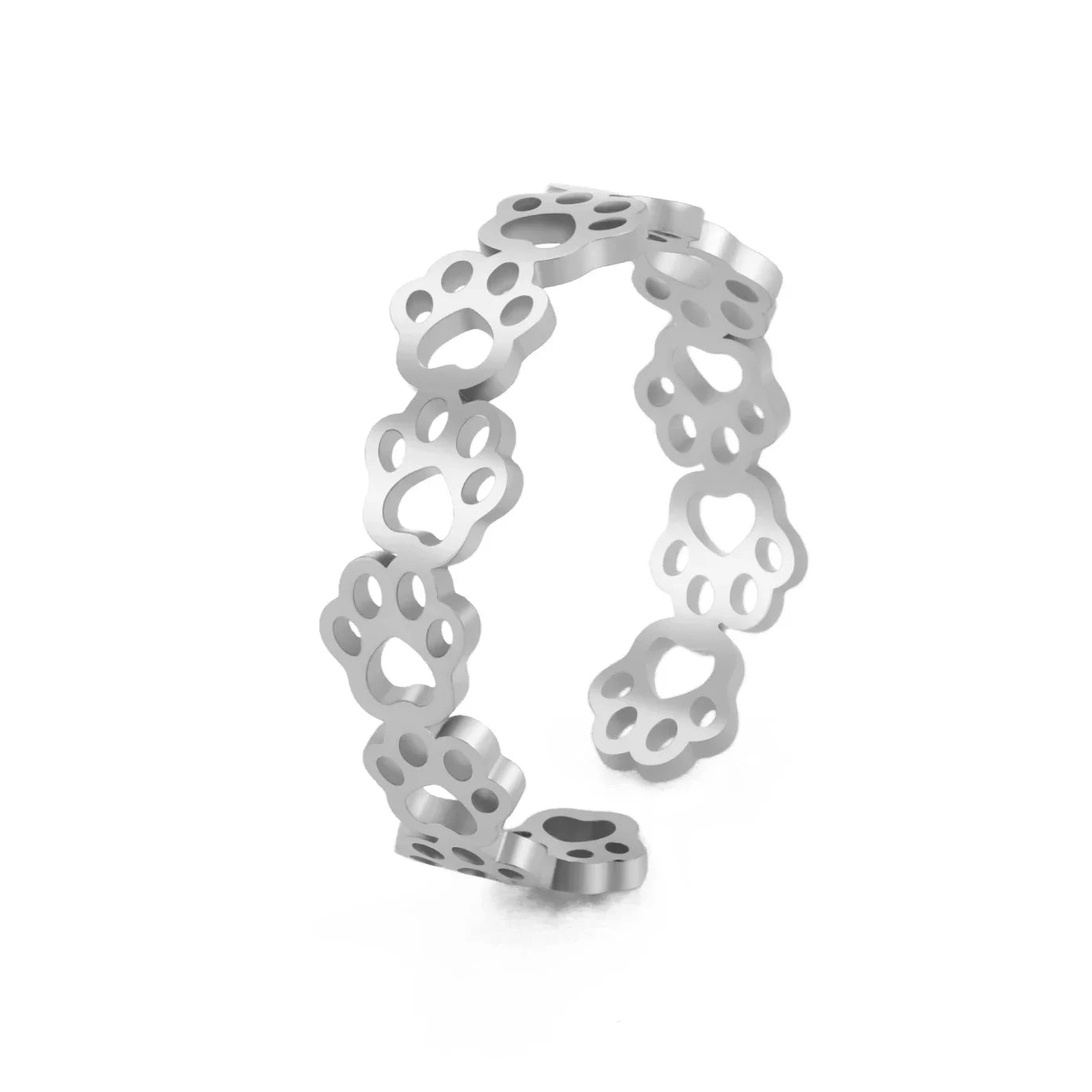 Adjustable Paw Print Ring