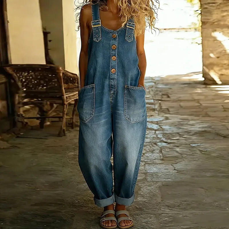 Mae™ | Vintage Denim-Look Overall