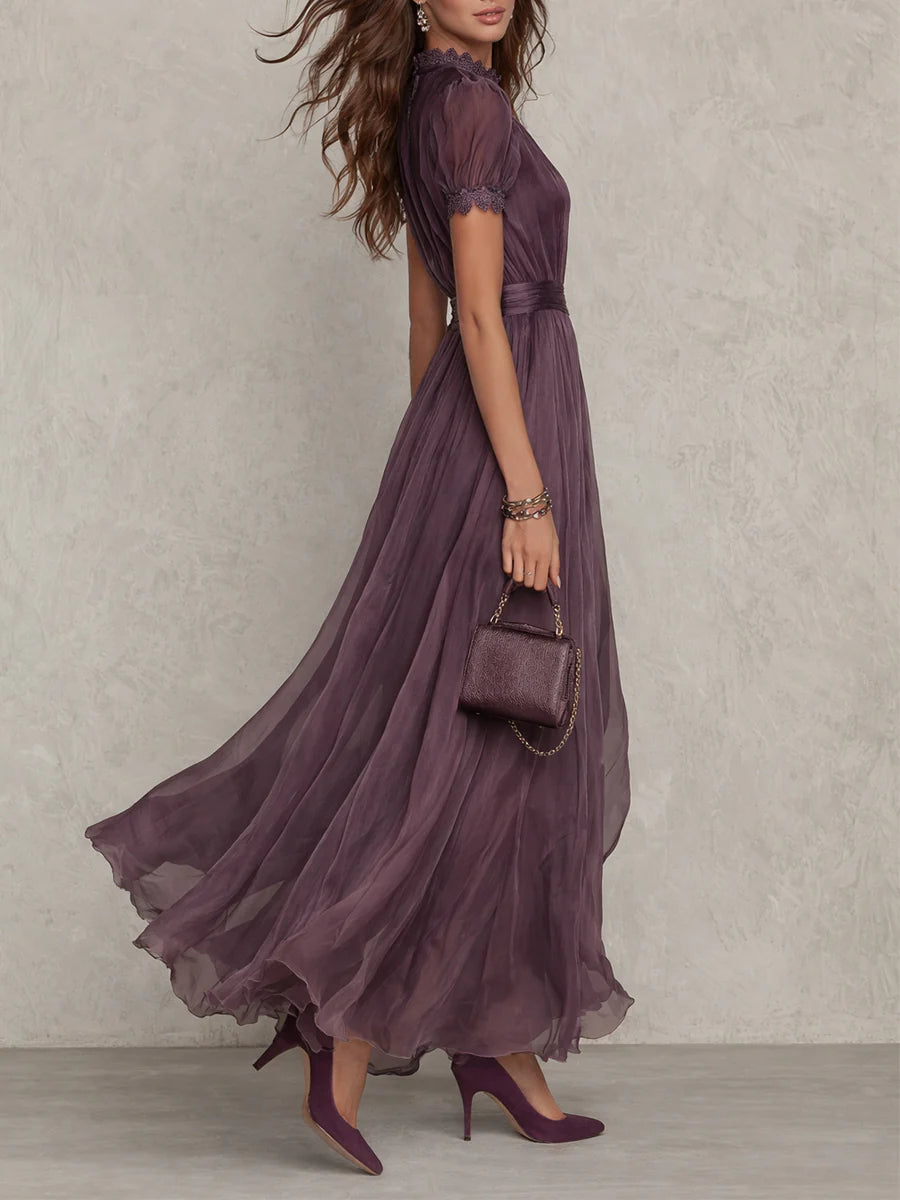 ChiffonDusk™ | Women's Vintage Chiffon Maxi Dress