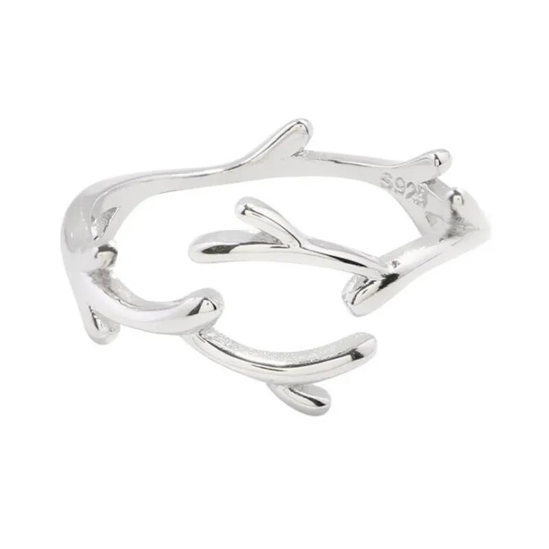 Silver tone Branch Ring