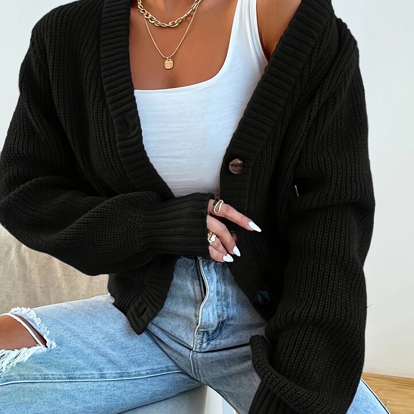 Annabelle™ | Soft Emerald Cardigan, Casual Elegance