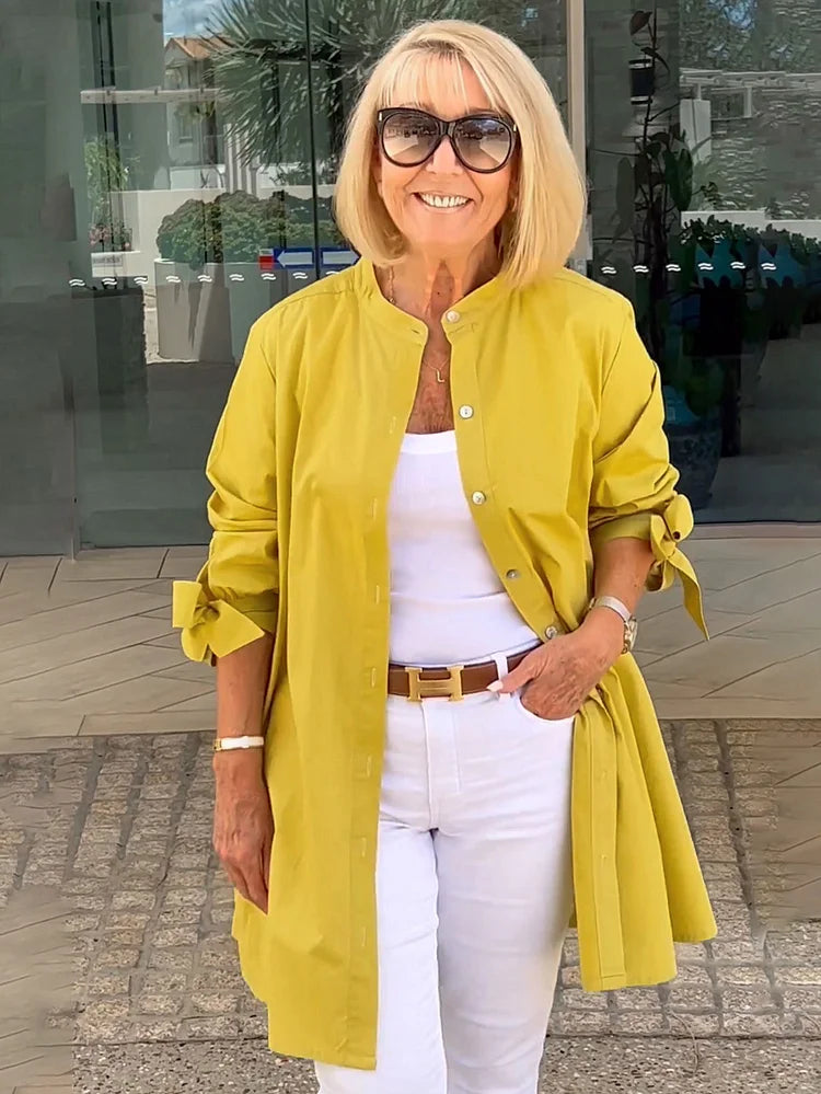 Tina™ | Flared Cotton Shirt Jacket