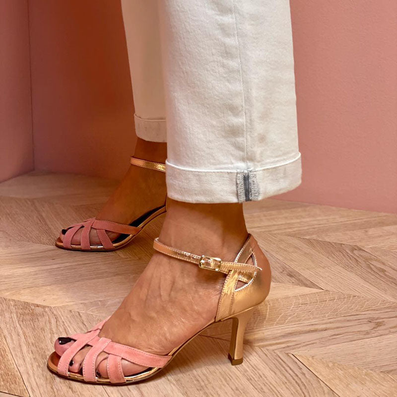 Aurelia | Pink Gold Glamour Sandals
