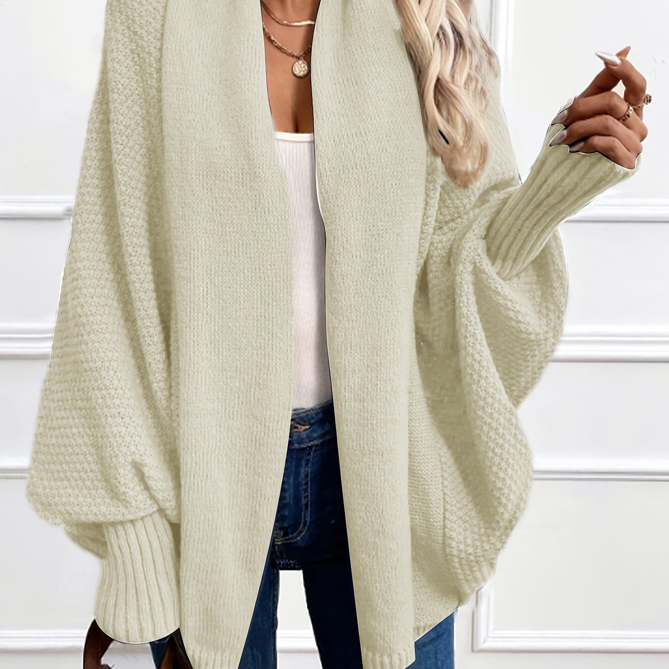 Anisa™ | Elegant Lantern Sleeve Cardigan