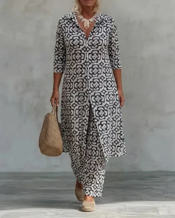Giulia | Elegant Patterned Two-Piece Set