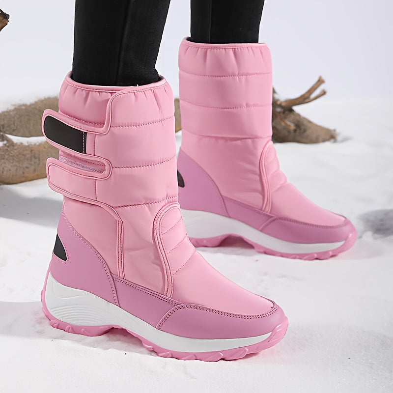 Cassandra™ | Quilted hook-and-loop mid-calf snow boots