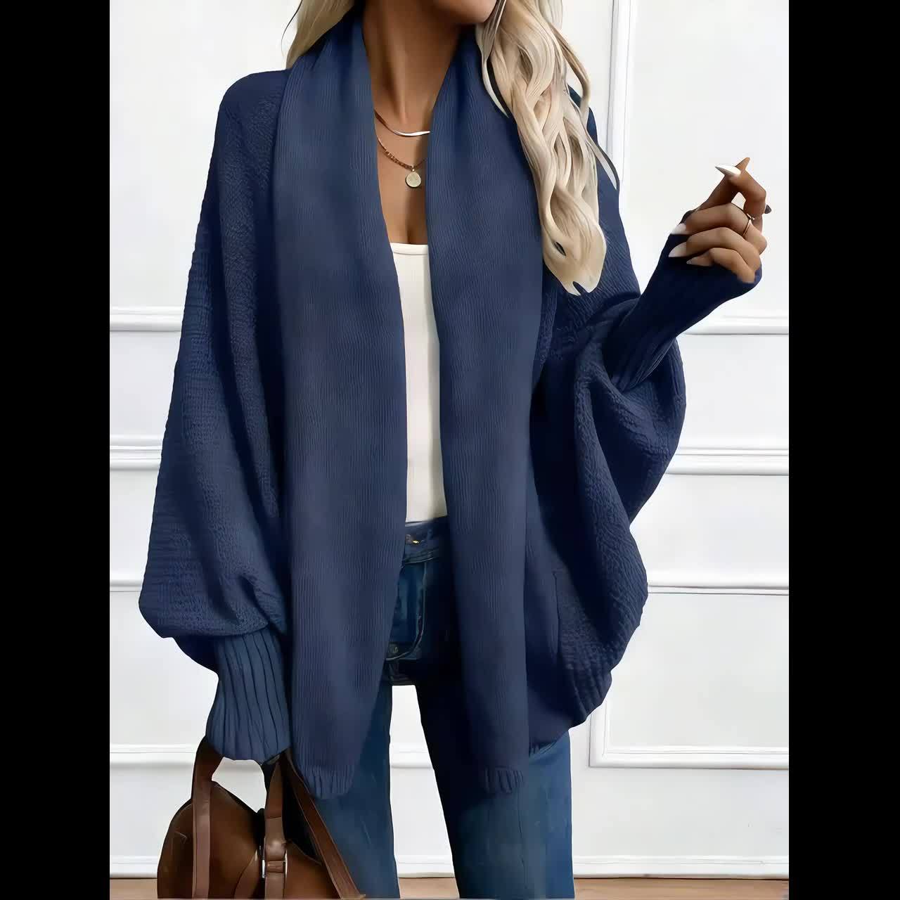 Anisa™ | Elegant Lantern Sleeve Cardigan