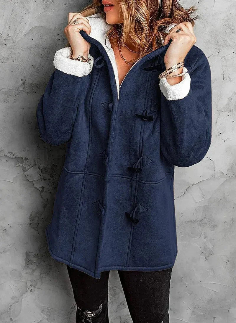 Salma™ | Cozy Fleece-Lined Toggle-Front Duffle Coat