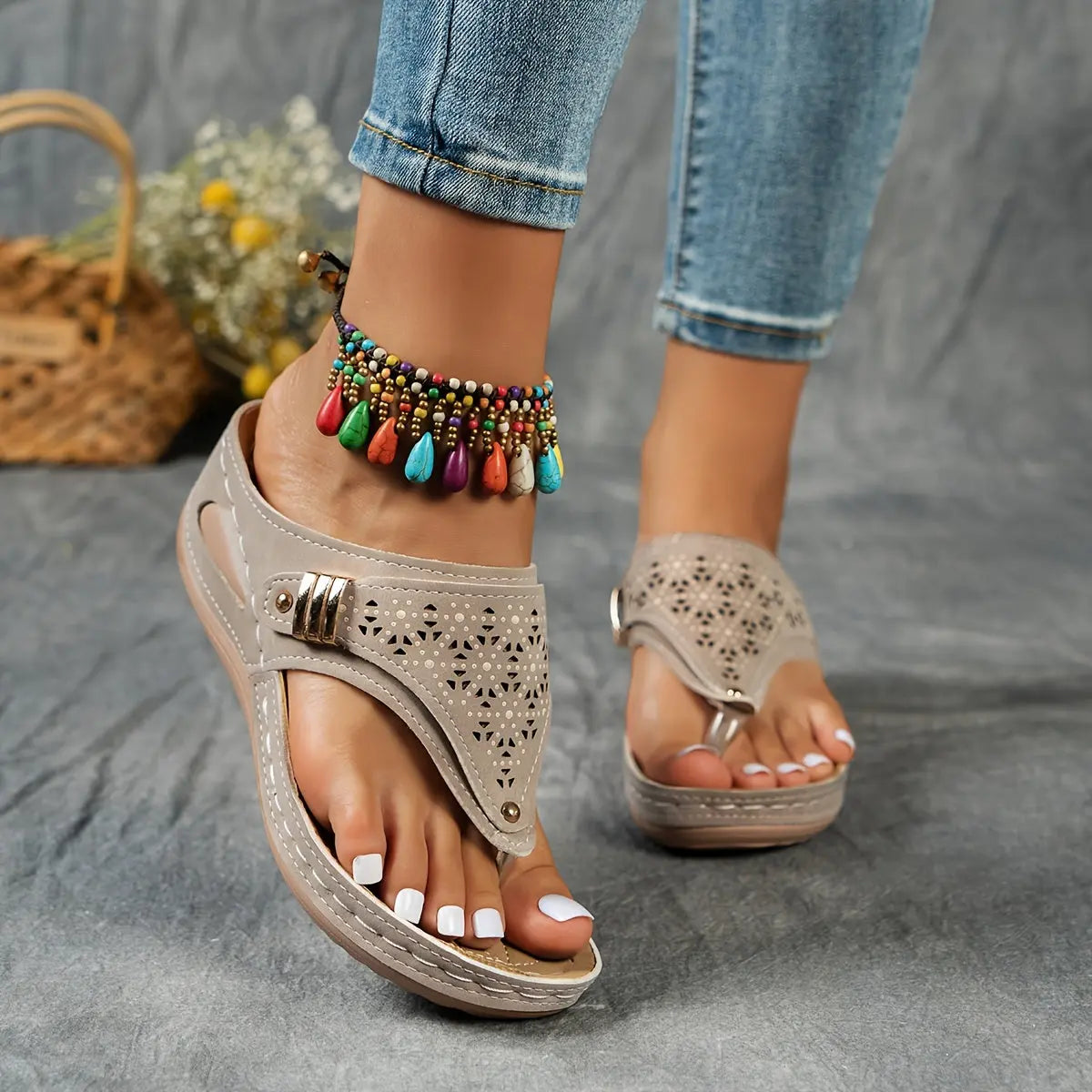 Élodie – Wedge Toe Sandals for Women