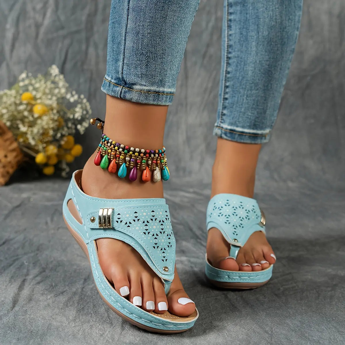 Élodie – Wedge Toe Sandals for Women