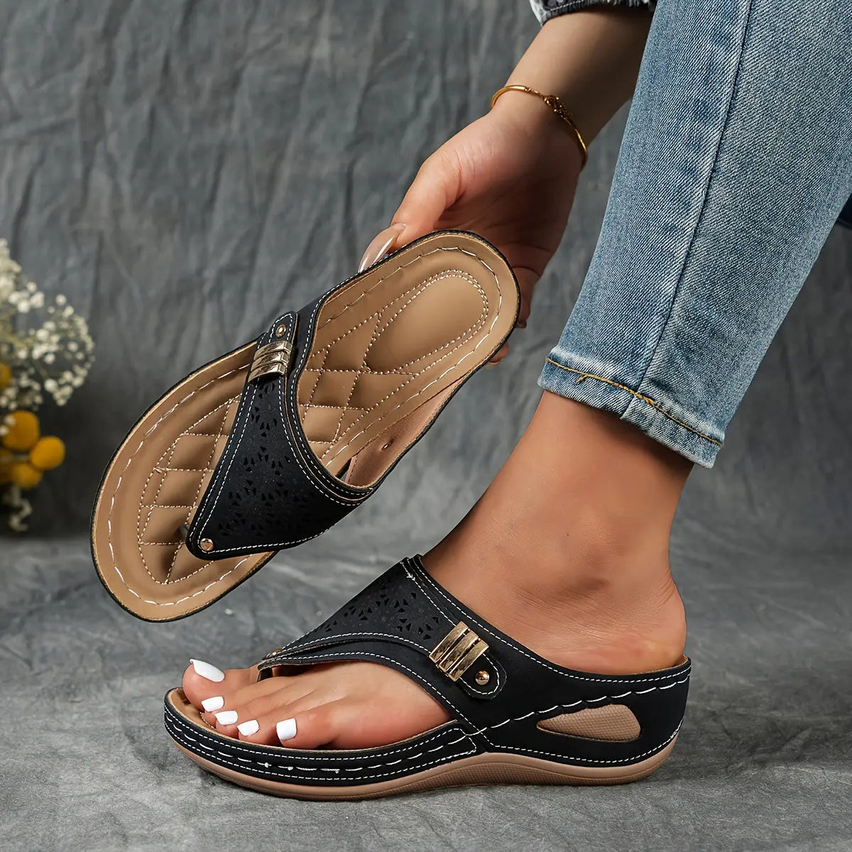 Élodie – Wedge Toe Sandals for Women