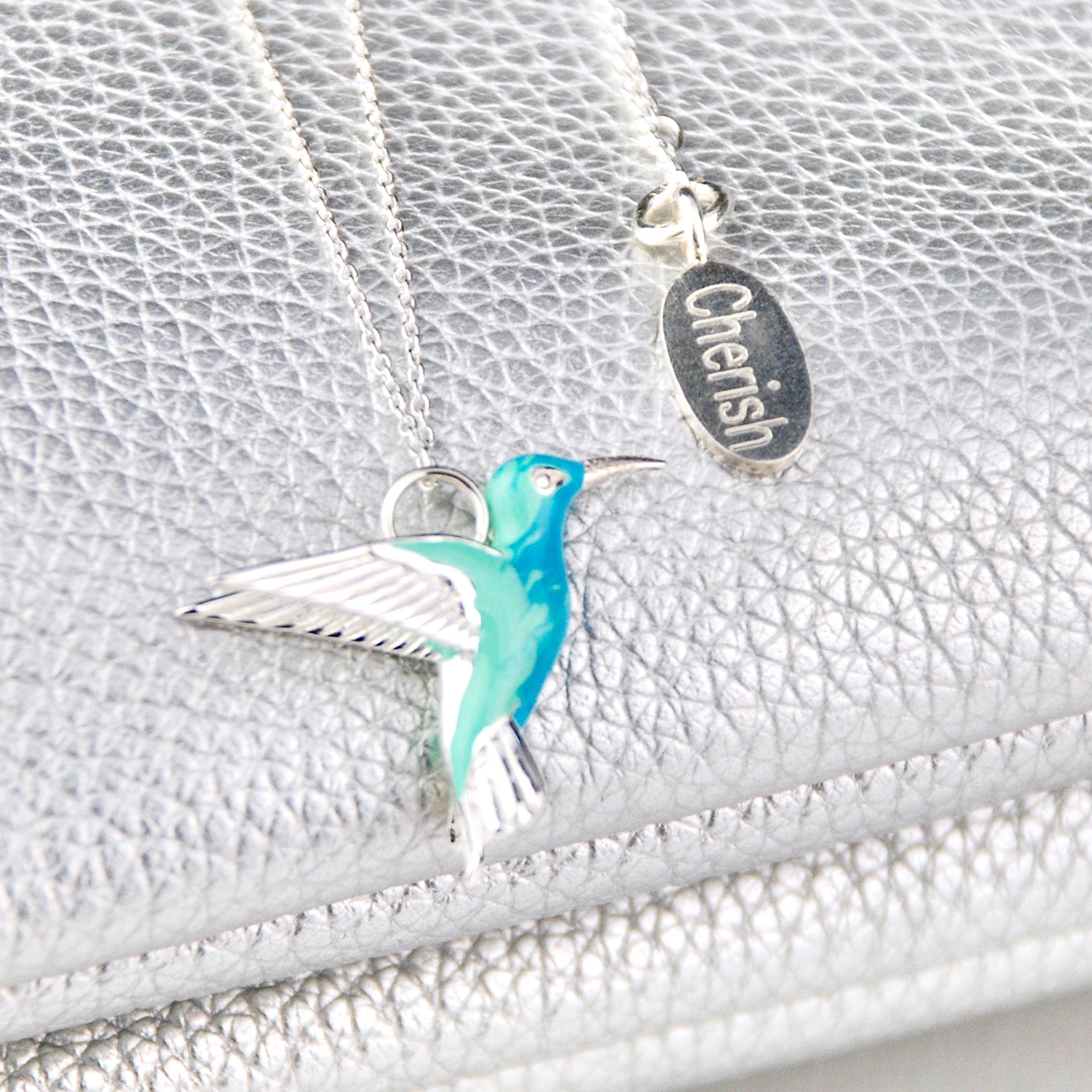 SEnamel Hummingbird Necklace