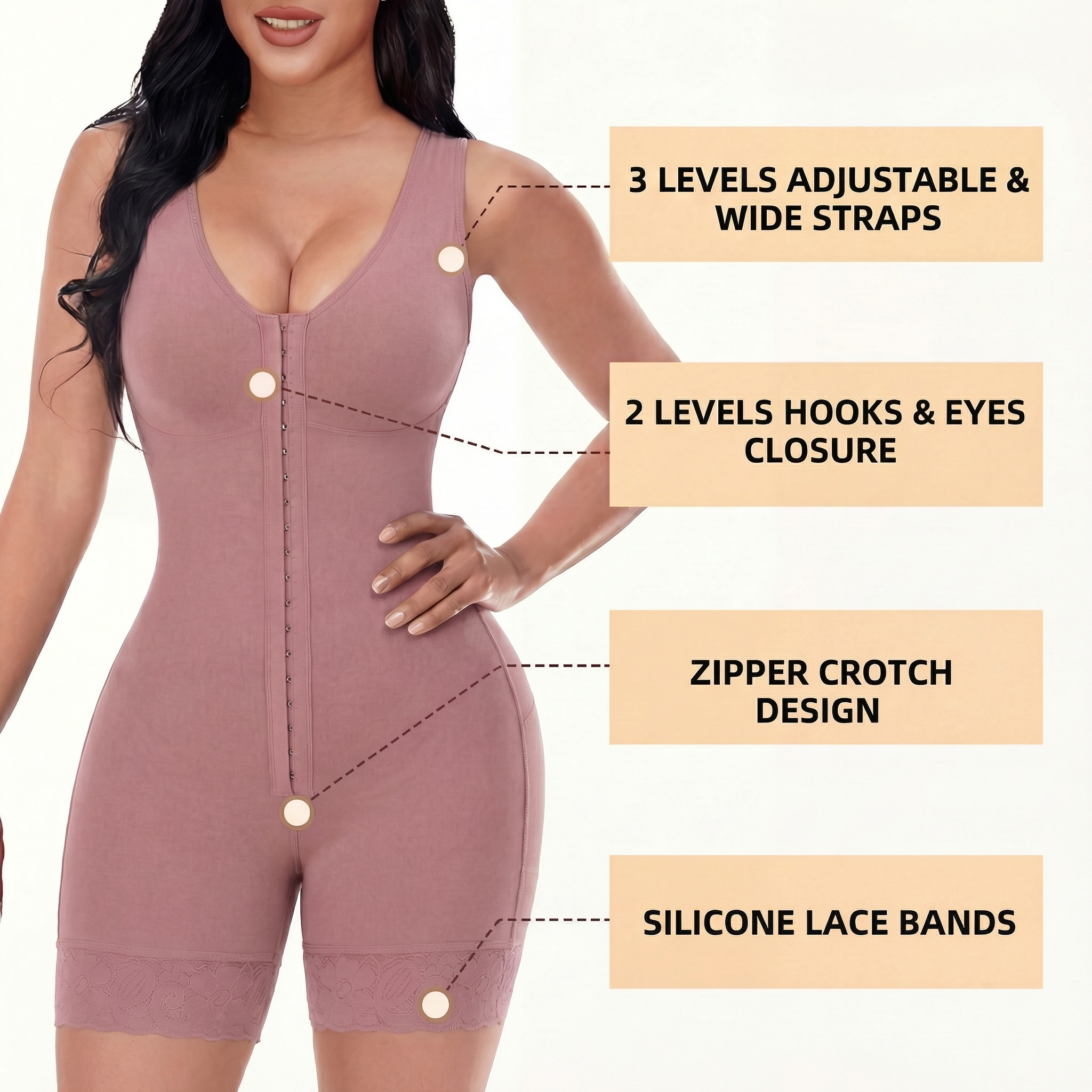 ShapeBody™ | Colombian Faja Full Body Shaper with Zipper