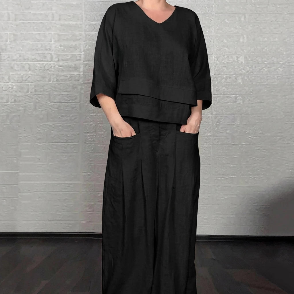 LinenFlow™ | Women's 2-Piece Linen Co-ord Set