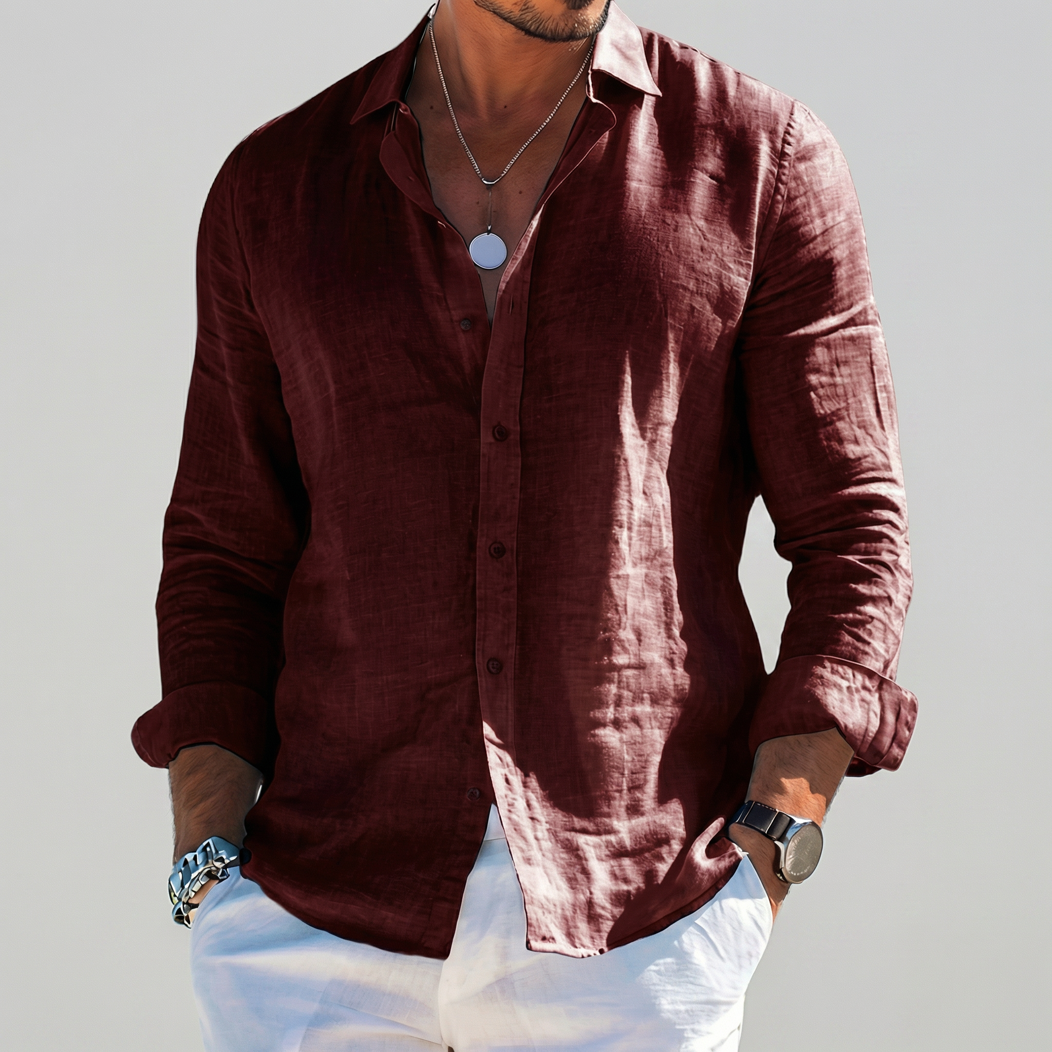 LinenEase™ | Men's Relaxed Linen Summer Shirt