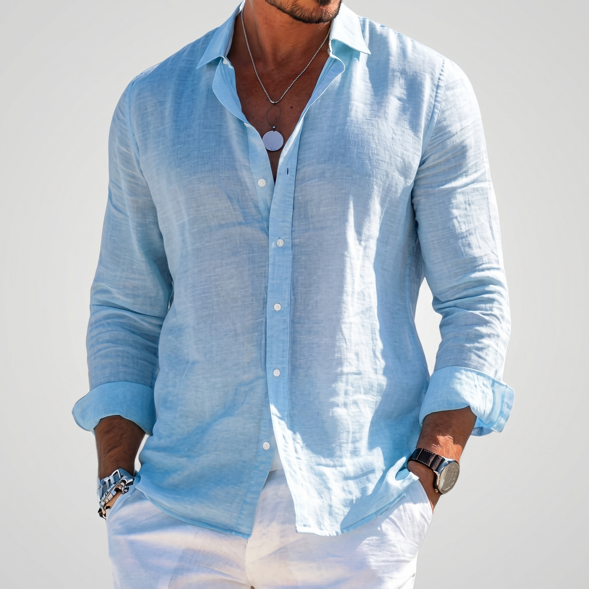 LinenEase™ | Men's Relaxed Linen Summer Shirt