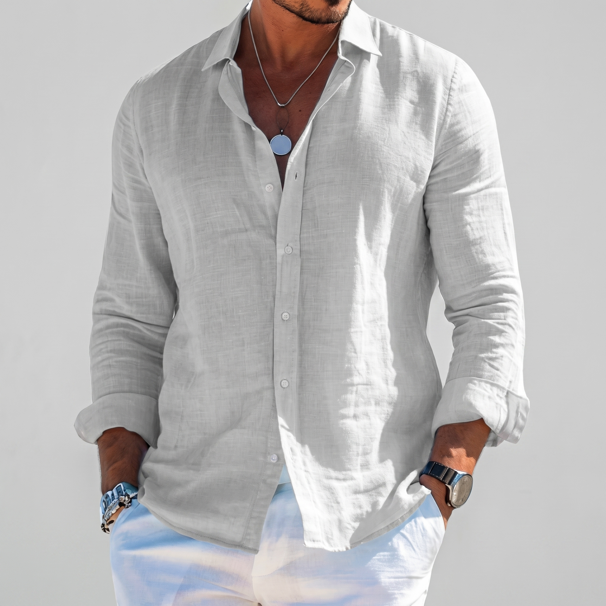 LinenEase™ | Men's Relaxed Linen Summer Shirt