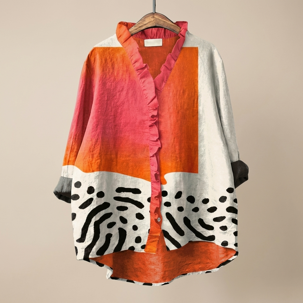 FloraRuffle™ | Women's Artistic Blouse