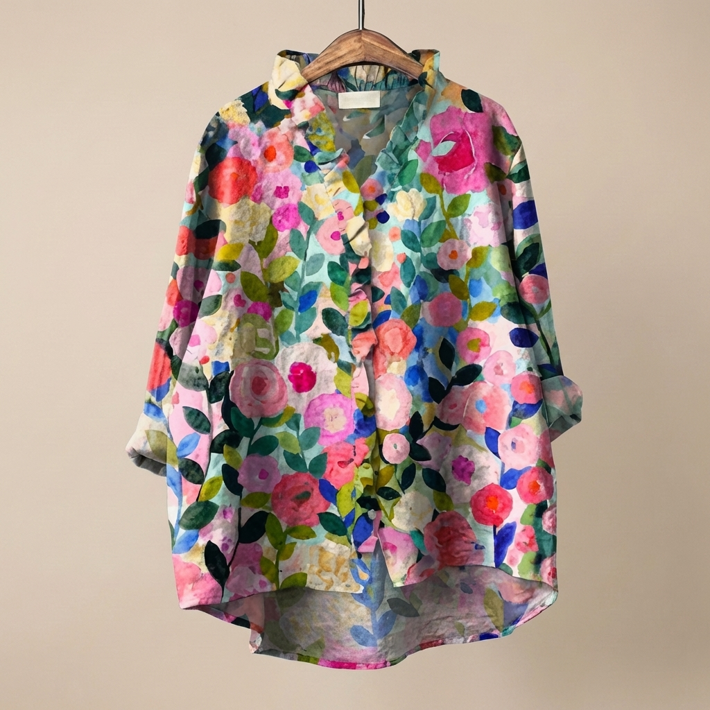 FloraRuffle™ | Women's Artistic Blouse